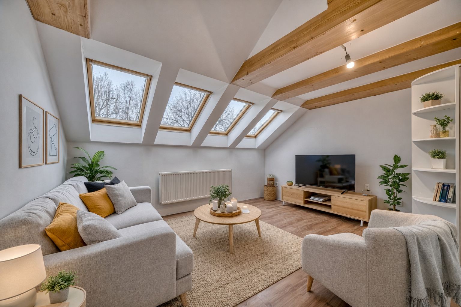 Prodej bytu 2+1 o velikosti 48,40 m², lodžie 5,80 m², prostor nad bytem 20,13 m² a sklep, Poděbrady