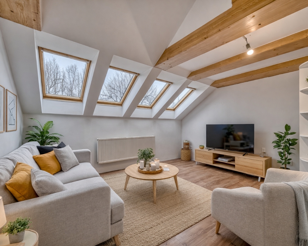 Prodej bytu 2+1 o velikosti 48,40 m², lodžie 5,80 m², prostor nad bytem 20,13 m² a sklep, Poděbrady