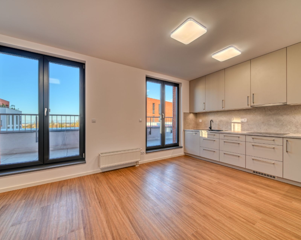 Pronájem nového bytu 2+kk (61,45 m²) + terasa, sklep, parkování, 4.NP, Kolín, Janovická ulice